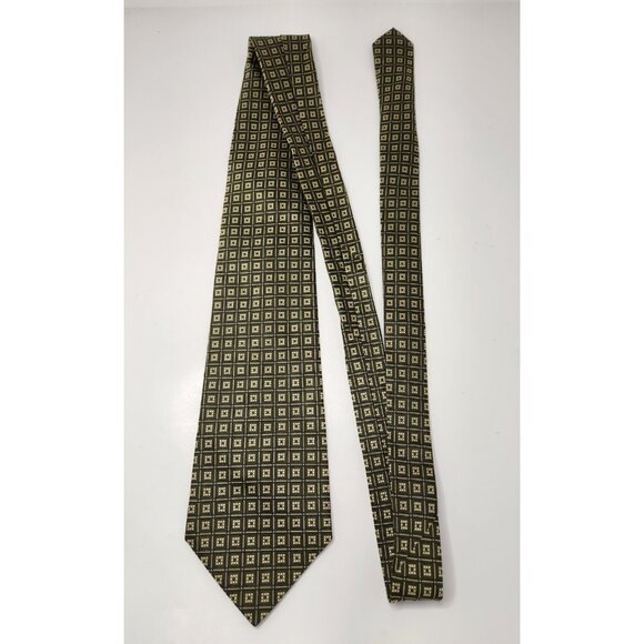 56" Gold Carlo Visconti Tie 100% Silk Made In Canada - Picture 2 of 6